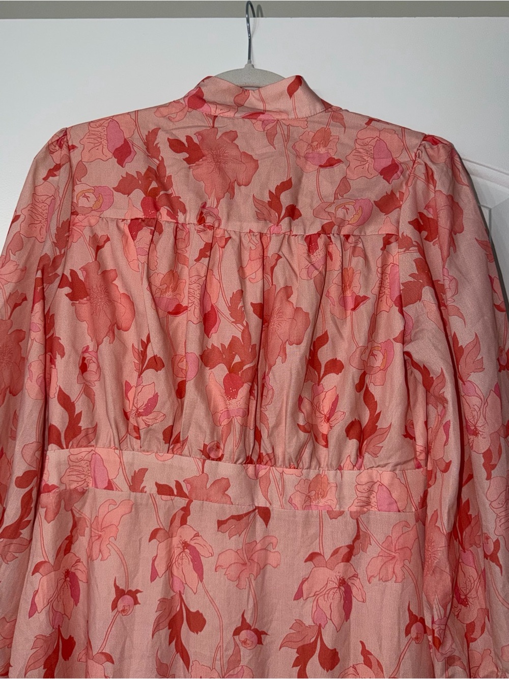 Petal & Pup Forever Print Long Sleeve Tiered Midi Dress – Pink Floral - Picture 12 of 13